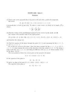 MATH 1260 - Quiz 2 Solution