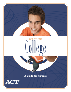 College A Guide for Parents GET SET FOR Get Set for