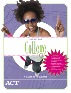 College GET SET FOR Get Set for FEATURES