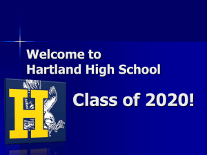 Class of 2020! Welcome to Hartland High School