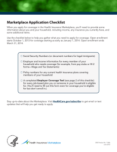 Marketplace Application Checklist