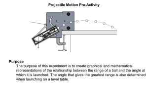 Projectile Motion Pre-Activity Purpose