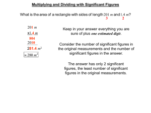 Multiplying and Dividing with Significant Figures 20 x1.