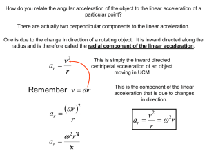 How do you relate the angular acceleration of the object... particular point?