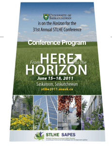 Conference Program June 15-18, 2011 From Here to the Horizon i