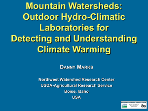Mountain Watersheds: Outdoor Hydro-Climatic Laboratories for Detecting and Understanding