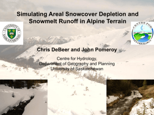 Simulating Areal Snowcover Depletion and Snowmelt Runoff in Alpine Terrain