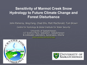 Sensitivity of Marmot Creek Snow Hydrology to Future Climate Change and