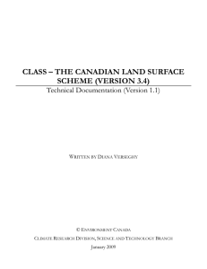 CLASS – THE CANADIAN LAND SURFACE SCHEME (VERSION 3.4)