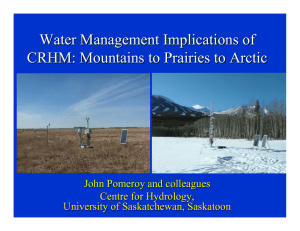 Water Management Implications of CRHM: Mountains to Prairies to Arctic