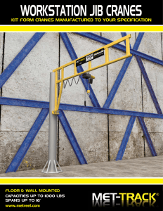 WORKSTATION JIB CRANES KIT FORM CRANES MANUFACTURED TO YOUR SPECIFICATION