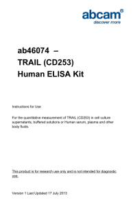 ab46074  – TRAIL (CD253) Human ELISA Kit