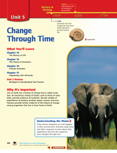 Change Through Time What You’ll Learn Chapter 14