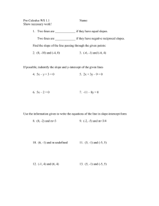 Pre-Calculus WS 1.1  Name: Show necessary work!