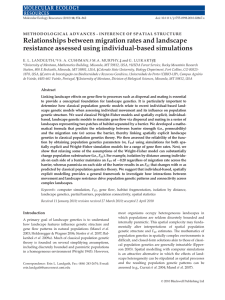 Relationships between migration rates and landscape resistance assessed using individual-based simulations