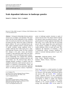 Scale dependent inference in landscape genetics Samuel A. Cushman Erin L. Landguth