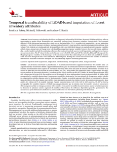 ARTICLE Temporal transferability of LiDAR-based imputation of forest inventory attributes