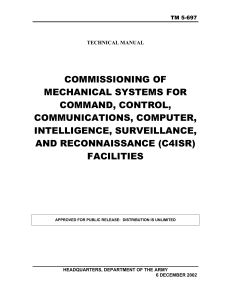 COMMISSIONING OF MECHANICAL SYSTEMS FOR COMMAND, CONTROL,