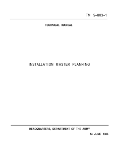 TM 5–803–1 INSTALLATION MASTER PLANNING TECHNICAL MANUAL HEADQUARTERS, DEPARTMENT OF THE ARMY