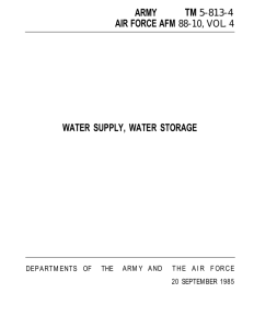 TM ARMY AIR FORCE AFM WATER SUPPLY, WATER STORAGE