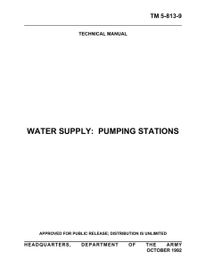 WATER SUPPLY:  PUMPING STATIONS TM 5-813-9 TECHNICAL MANUAL