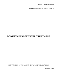 DOMESTIC WASTEWATER TREATMENT ARMY TM 5-814-3 AIR FORCE AFM 88-11. Vol 3