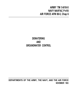 ARMY TM 5-818-5 NAVY NAVFAC P-418 AIR FORCE AFM 88-5, Chap 6 DEWATERING