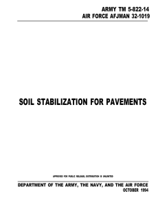 SOIL STABILIZATION FOR PAVEMENTS ARMY TM 5-822-14 AIR FORCE AFJMAN 32-1019