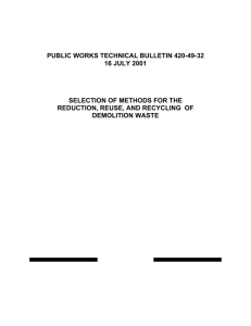 PUBLIC WORKS TECHNICAL BULLETIN 420-49-32 16 JULY 2001