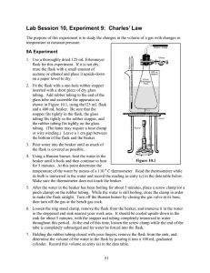 Lab Session 10, Experiment 9:  Charles’ Law