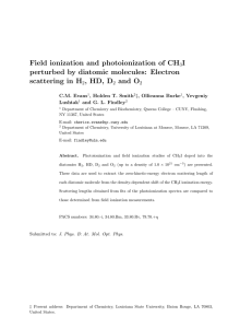 Field ionization and photoionization of CH I perturbed by diatomic molecules: Electron