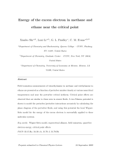 Energy of the excess electron in methane and Xianbo Shi