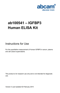 ab100541 – IGFBP3 Human ELISA Kit Instructions for Use