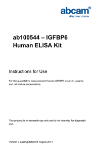 ab100544 – IGFBP6 Human ELISA Kit Instructions for Use