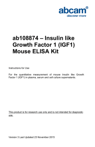 ab108874 – Insulin like Growth Factor 1 (IGF1) Mouse ELISA Kit
