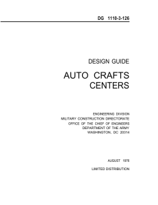 AUTO CRAFTS CENTERS DESIGN GUIDE DG 1110-3-126