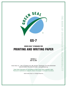 GS-7 PRINTING AND WRITING PAPER