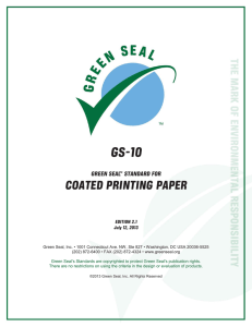 GS-10 COATED PRINTING PAPER