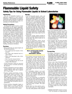Flammable Liquid Safety flinnsci.com Safety Reference