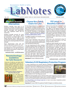 LabNotes UV Lamps in Choose Non-fabric Biosafety Cabinets?