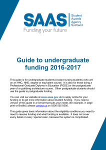 Guide to undergraduate funding 2016-2017