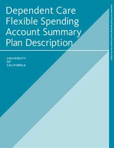 Dependent Care Flexible Spending Account Summary Plan Description