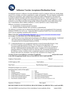 Influenza Vaccine Acceptance/Declination Form