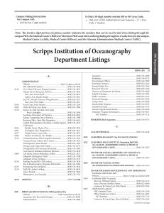 Scripps Institution of Oceanography Department Listings - A -
