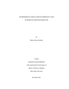 ENVIRONMENTAL REGULATION OF DORMANCY LOSS LOMATIUM DISSECTUM by