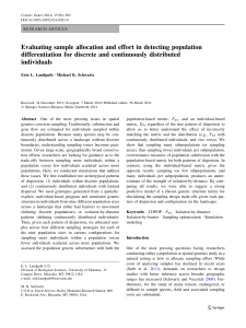 Evaluating sample allocation and effort in detecting population