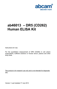 ab46013  – DR5 (CD262) Human ELISA Kit