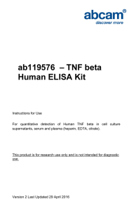 ab119576  – TNF beta Human ELISA Kit