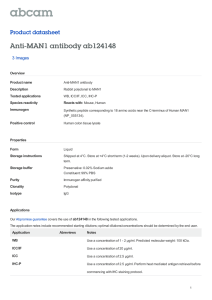 Anti-MAN1 antibody ab124148 Product datasheet 3 Images Overview