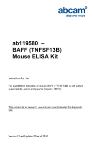 ab119580  – BAFF (TNFSF13B) Mouse ELISA Kit